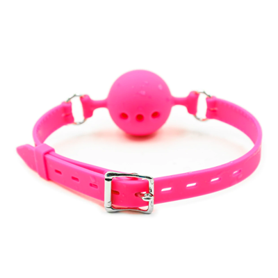 Силиконовый дышащий кляп-шар pink р-р L 221300098