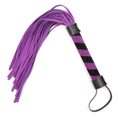 Плеть замшевая фиолетово-черная 40 см