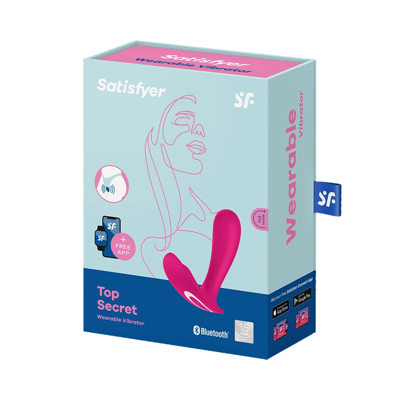 Вибромассажер Satisfyer Top Secret Connect App pink