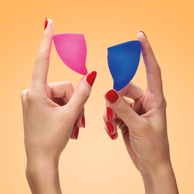 Набор менструальных чаш Fun Factory FUN CUP EXPLORE KIT: SIZE A & SIZE B, розовый/ультрамарин