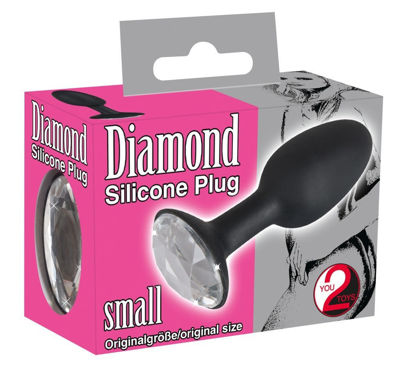 Анальная пробка Orion Diamond Silicon Plug, 8.5 см черная