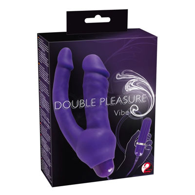 Анально-вагинальный вибратор Double Pleasure Vibe фиолетовый 16 см