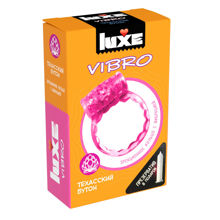 Luxe VIBRO Виброкольцо + презерватив Техасский бутон 1шт.