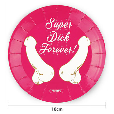 Бумажные тарелки Super Dick Forever Bachelorette Paper Plates(Pack of 6)