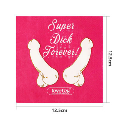Салфетки Lovetoy Super Dick Forever Bachelorette Paper Napkins бумажные