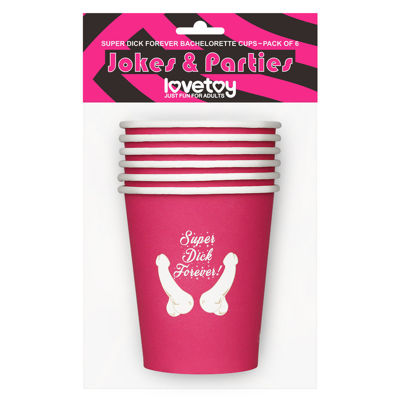 Стаканчики Super Dick Forever Bachelorette Paper Cups(Pack of 6)