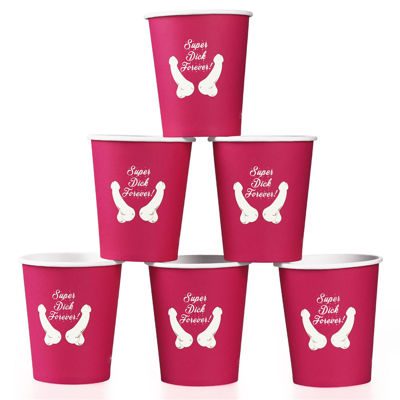 Стаканчики Super Dick Forever Bachelorette Paper Cups(Pack of 6)