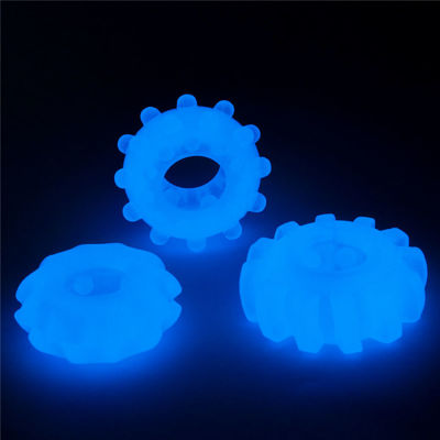 Набор из 3 голубых, светящихся в темноте эрекционных колец Lumino Play