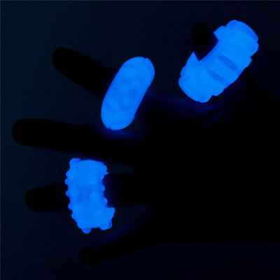 Набор из 3 голубых, светящихся в темноте эрекционных колец Lumino Play