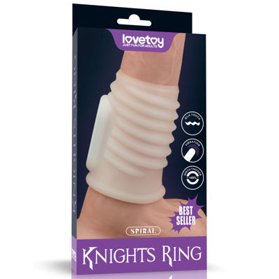 Насадка Vibrating Spiral Knights Ring (White)