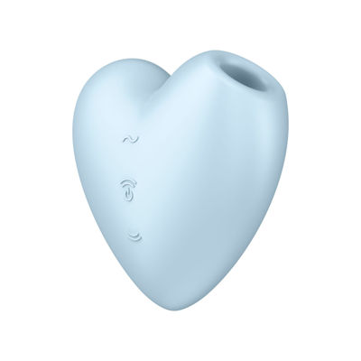 Вакуумно-волновой стимулятор Cutie Heart голубой