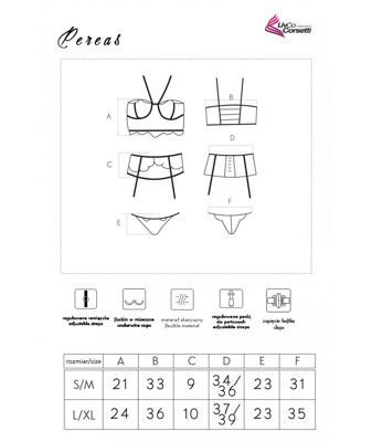 Комплект белья LivCo Corsetti Fashion PEREAS S/M