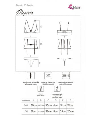 Комплект нижнего белья LivCo Corsetti Fashion MEPIRIA S/M