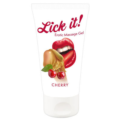 Съедобный массажный гель Lick It! Erotic Massage Gel Cherry 50 мл