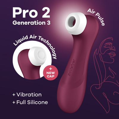 Стимулятор Satisfyer Pro 2 Generation 3 Liquid Air Vibration Red