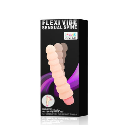 Рельефный вибратор Flexi Vibe Sensual Spine с хребтом 19 см