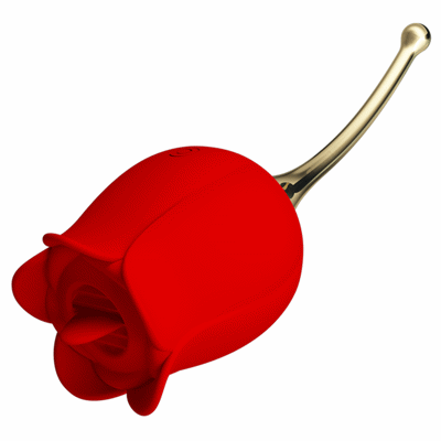 Красный клиторальный вибромассажёр Pretty LoveRose Lover 14 см