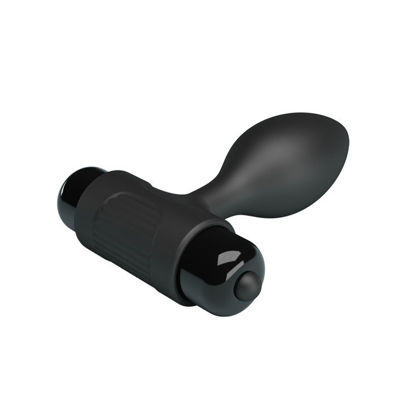 Анальная пробка PRETTY LOVE Vibra Butt Plug с вибрацией черная 8,6 см