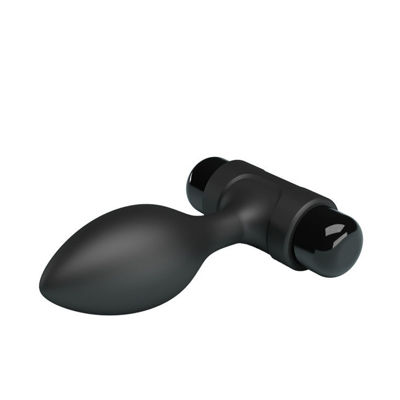 Анальная пробка PRETTY LOVE Vibra Butt Plug с вибрацией черная 8,6 см