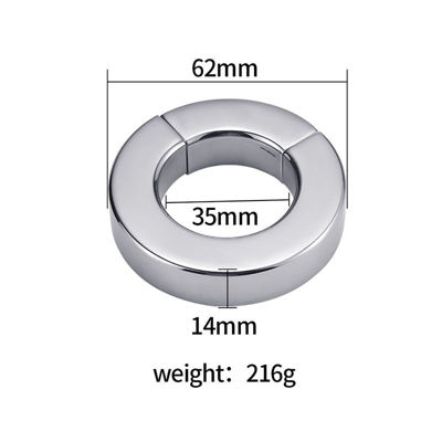 Эрекционное кольцо Nlonely из стали на магнитах 14 мм