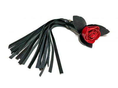 Плеть BDSM Арсенал красная роза с кожаными хвостами