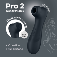 Стимулятор Satisfyer Pro 2 Generation 3 Liquid Air Vibration Dark Grey
