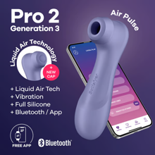 Стимулятор Satisfyer Pro 2 Generation 3 Liquid Air Vibration Connect App Lilac