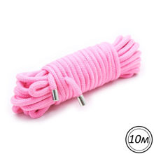 Хлопковая верёвка для бондажа мягкая розовая 10 м