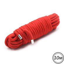 Хлопковая верёвка для бондажа мягкая красная 10 м