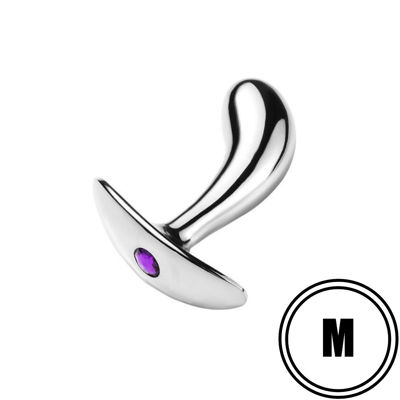 Анальная втулка Nlonely с фиолетовым камнем M