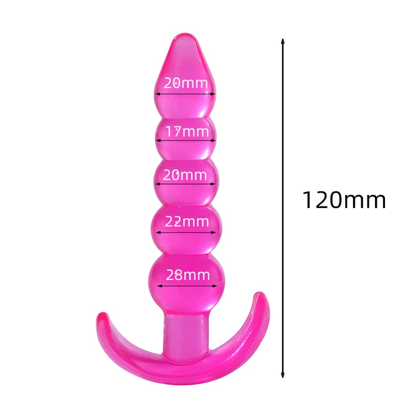 Анальная втулка Jelly Plug розовая