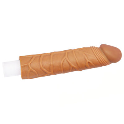 Удлиняющая насадка на пенис Super-Realistic Penis Extension Sleeve мулат