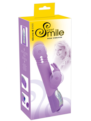 Вибратор Sweet Smile Push Vibrator 25см фиолетовый