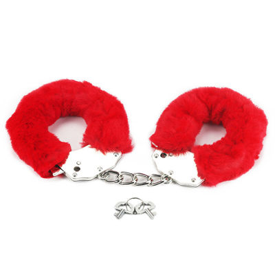 Наручники Fetish Pleasure Fluffy Handcuffs красные