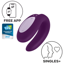 Вибратор для пар Satisfyer Double Joy Connect App фиолетовый